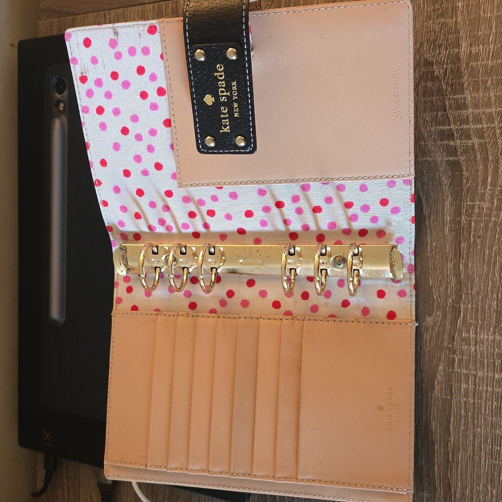 Kate Spade Black Leather Planner Agenda - Picture 7 of 10
